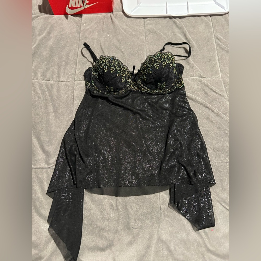 Y2K VS babydoll with push up top and cascading sides